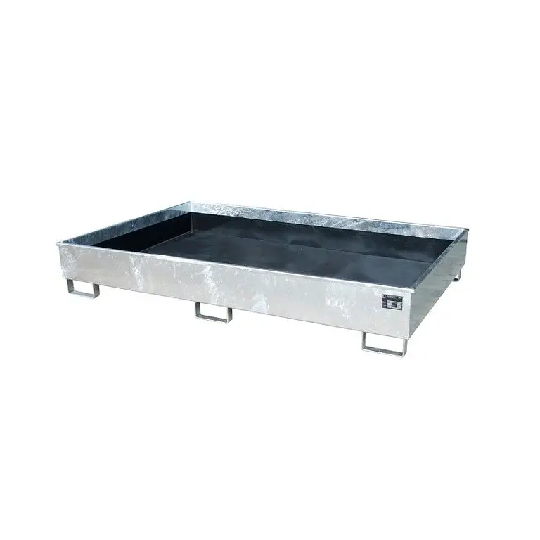 Collector shelf with PE insert, hot-dip galvanised