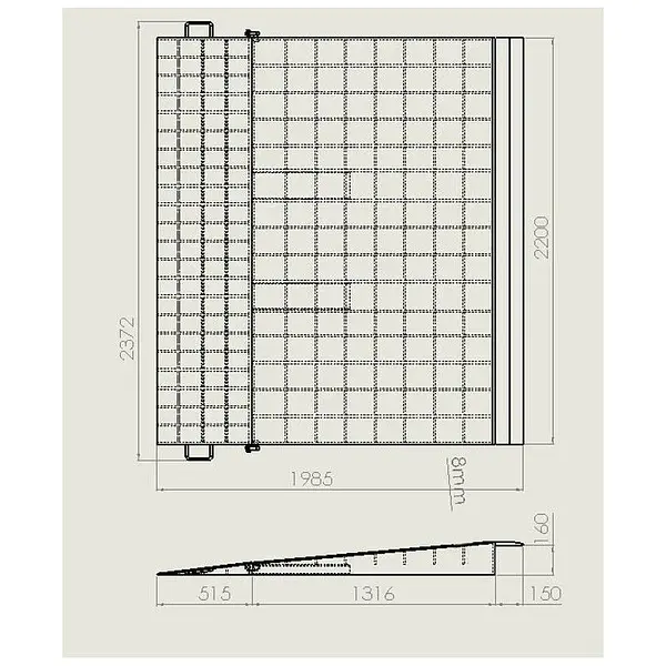 Ramp access to containers 15 ton