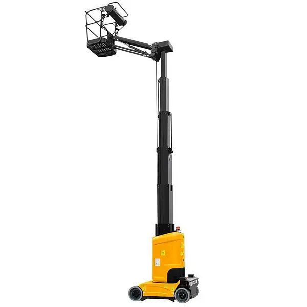Plataforma Elevadora mástil vertical con pluma 9,2m-200kg