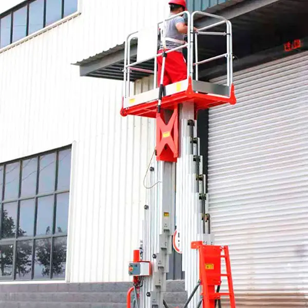Plataforma Elevadora doble mástil vertical 16m-150kg (batería)