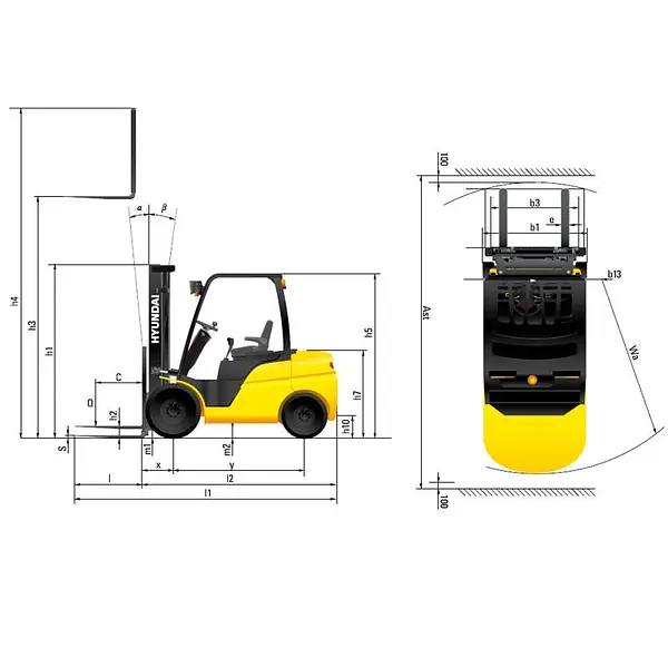 Carretilla elevadora diésel Hyundai 25DE-9V