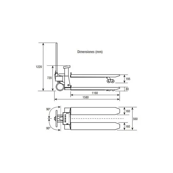 Transpaleta de pesaje 2000kg