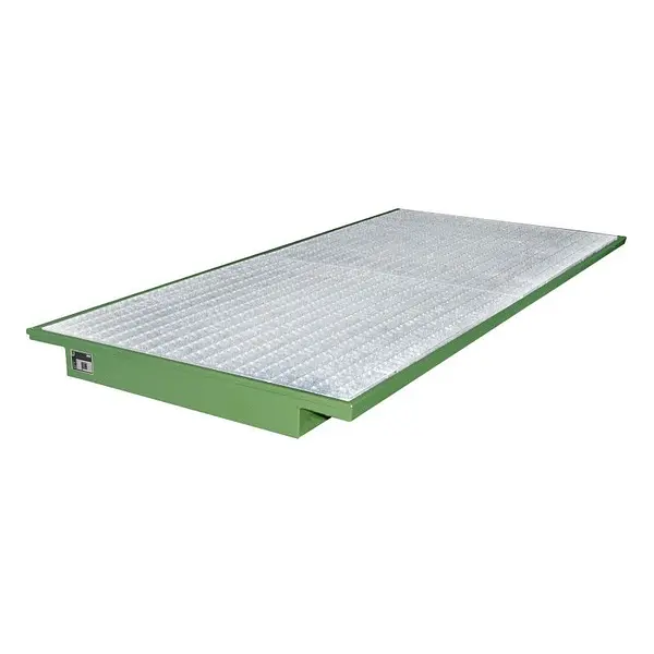 Fregadero suspendido pintado de verde
