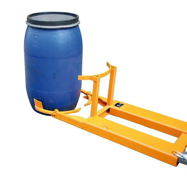 Drum jack painted orange yellow for 220 litre plastic drums