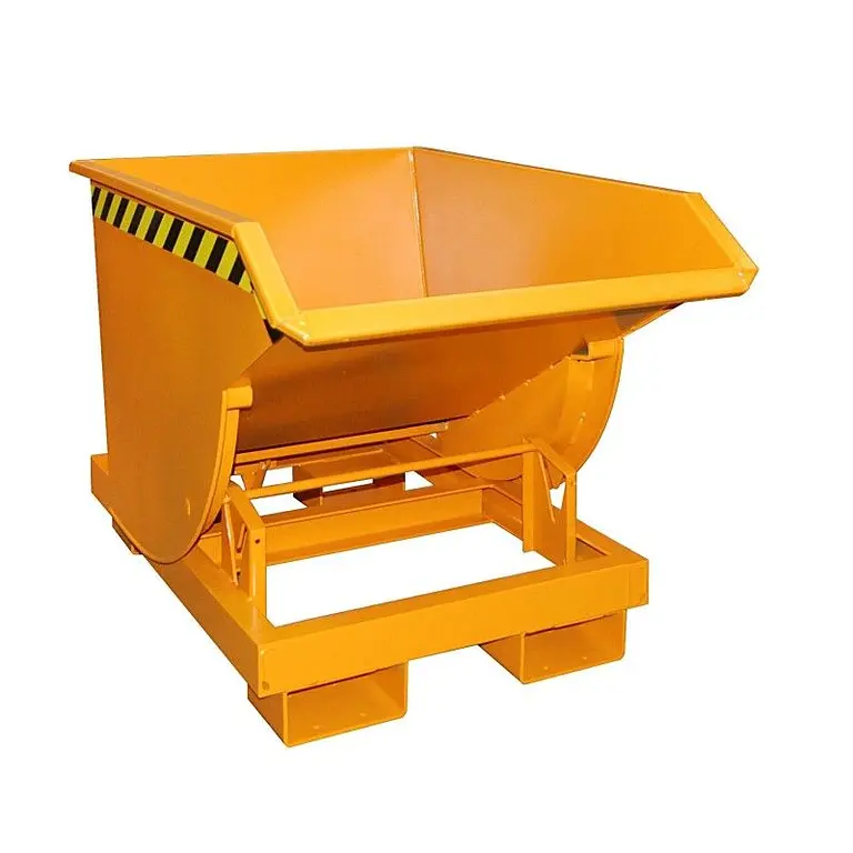 Contenedor basculante, pintado, Amarillo naranja