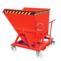 Contenedor basculante para virutas, pintado, Rojo fuego