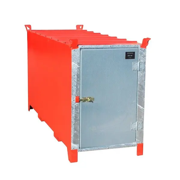 Fluorescent tube box painted fire red