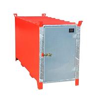 Fluorescent tube box painted fire red