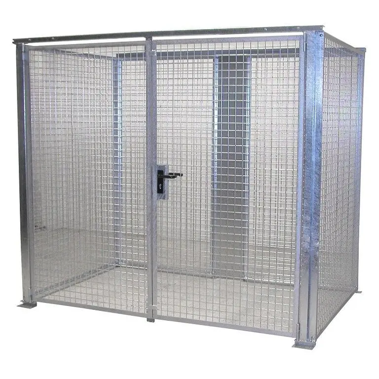 Gas bottle storage container galvanized steel kit
