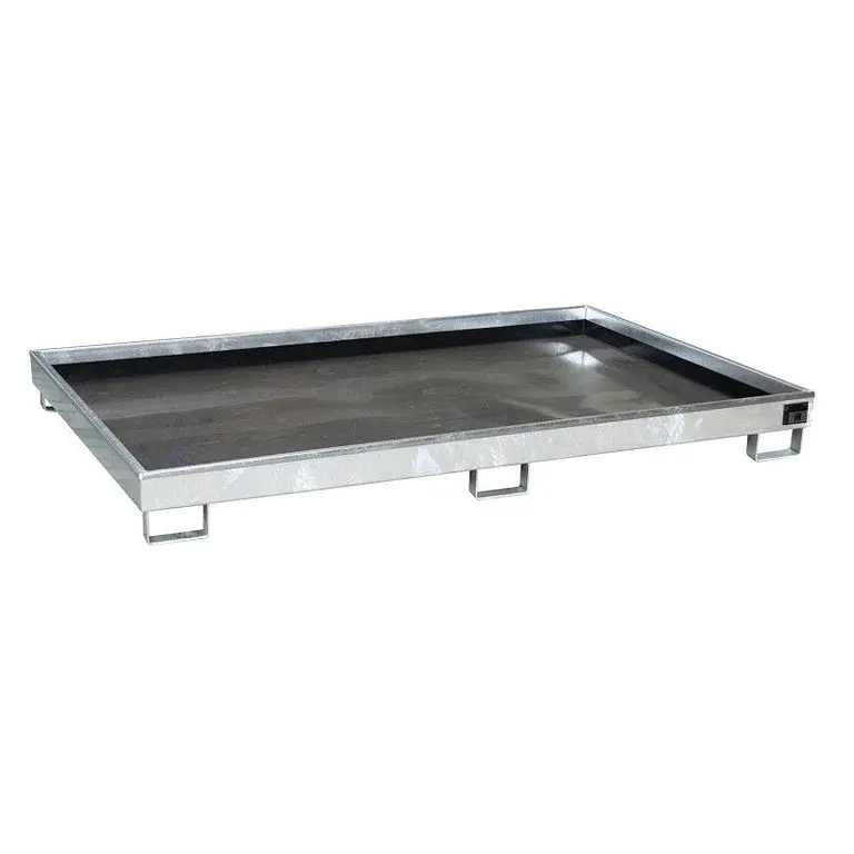 Collector shelf with PE insert, hot-dip galvanised