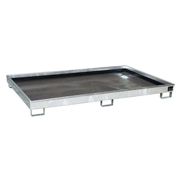 Collector shelf with PE insert, hot-dip galvanised