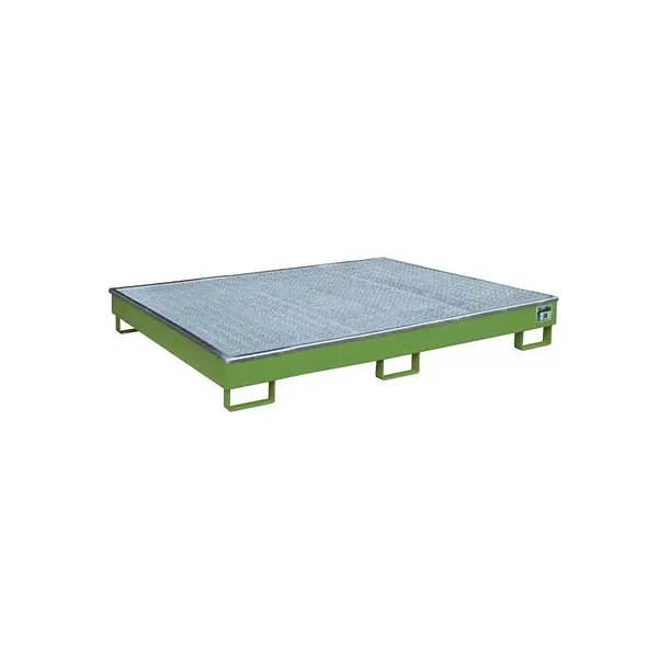 Shelf sink with PE insert, painted, green silk