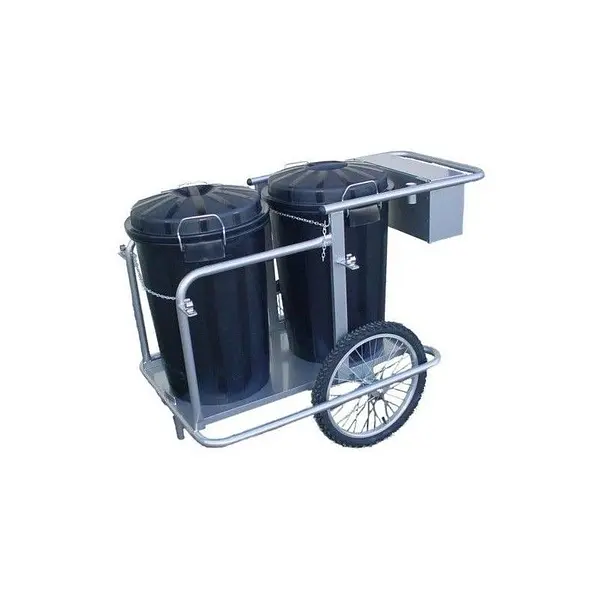 Sweeper cart with two 95L bins