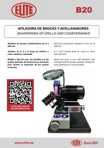 Máquina afiladora de brocas Elite B 20 de ø1 a ø20 mm