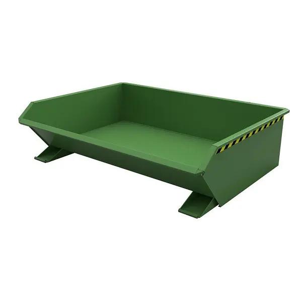 Mini contenedor basculante, pintado, verde Reseda