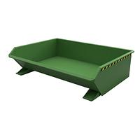 Mini contenedor basculante, pintado, verde Reseda