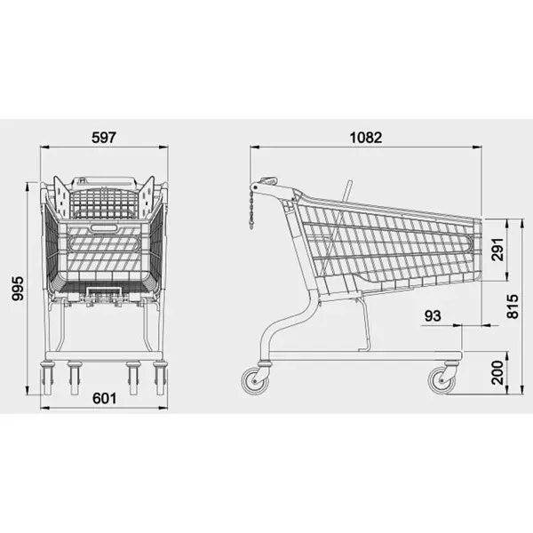 Carro Supermercado PVC 160Litros