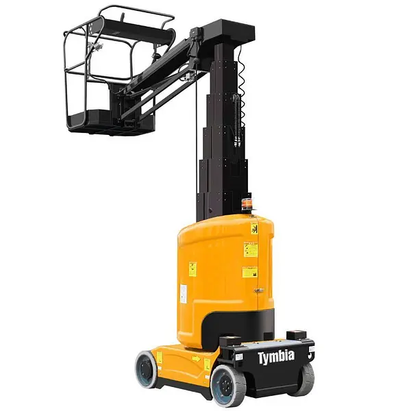 Plataforma Elevadora mástil vertical con pluma 9,2m-200kg