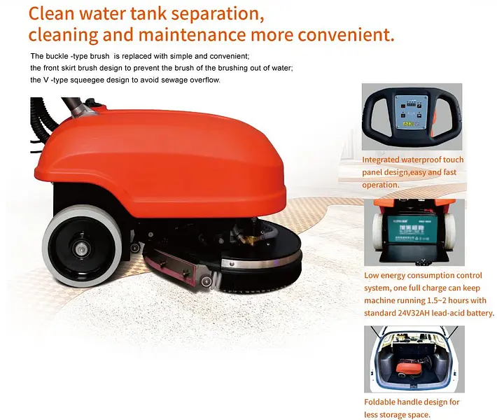 NobleLift NB380 380 mm walk-behind scrubber