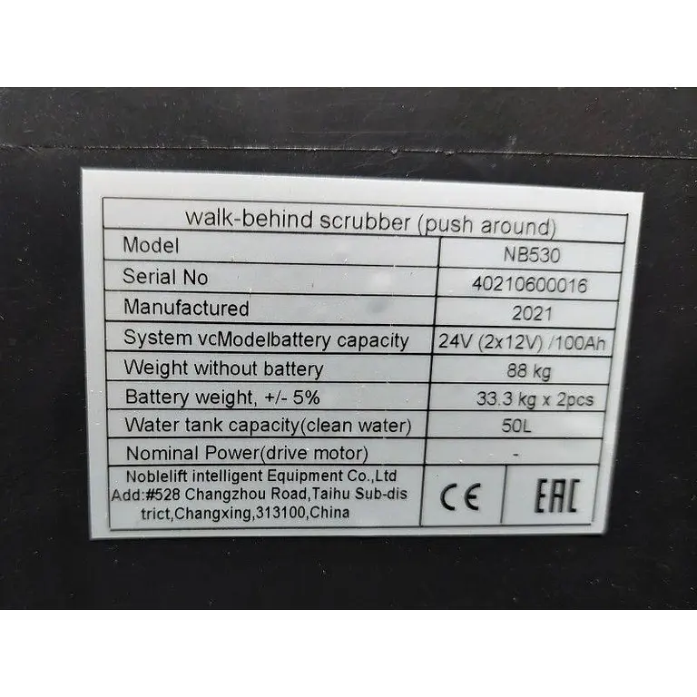 Scrubber dryer with driver 530mm brush