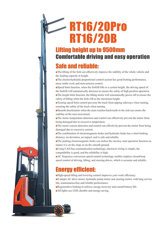 NobleLift RT16/20Pro-RT16/20B 1600/2000 kg sit-on reach truck