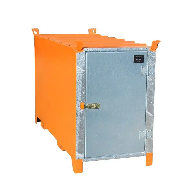 Fluorescent tube box painted yellow orange