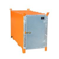 Fluorescent tube box painted yellow orange