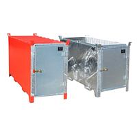 Fluorescent tube box painted yellow orange