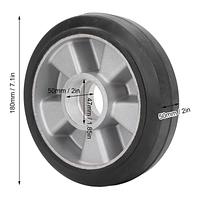 Rubber rotating wheel for pallet truck 180x50mm 20mm shaft