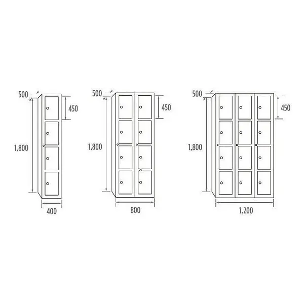 5 door welded locker