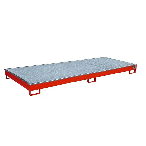 Collecting shelf with PE insert, painted, fire red