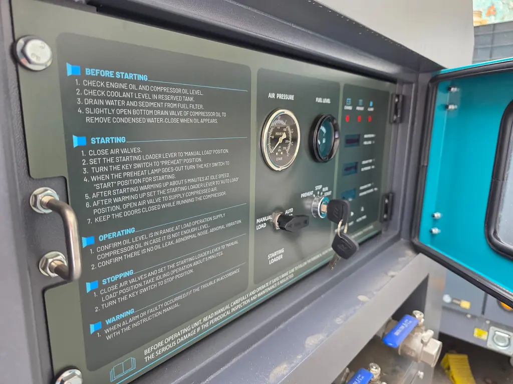 Isuzu diesel screw air compressor