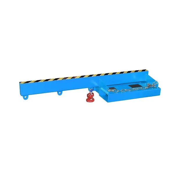 Brazo de carga para montacargas pintado azul claro