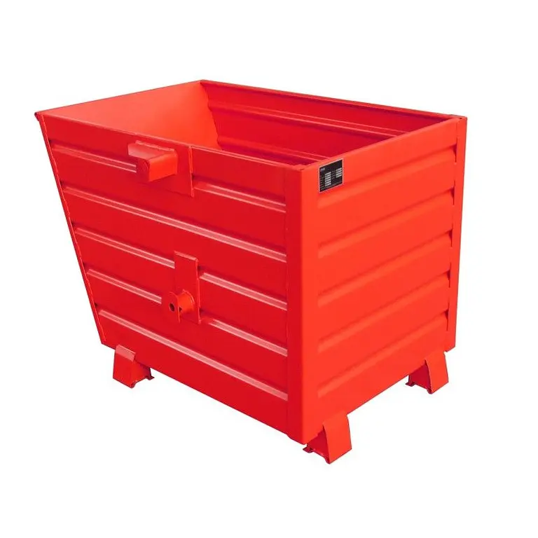 Volquete apilable, pintado, Rojo fuego