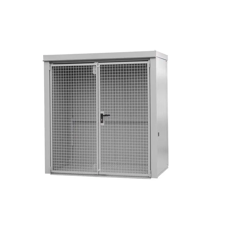 Gas cylinder storage container painted gray