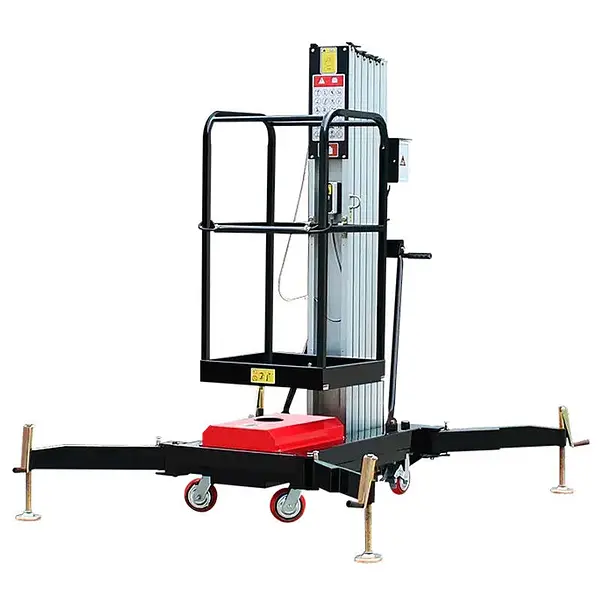 Plataforma Elevadora mástil vertical 10m-130kg (batería)