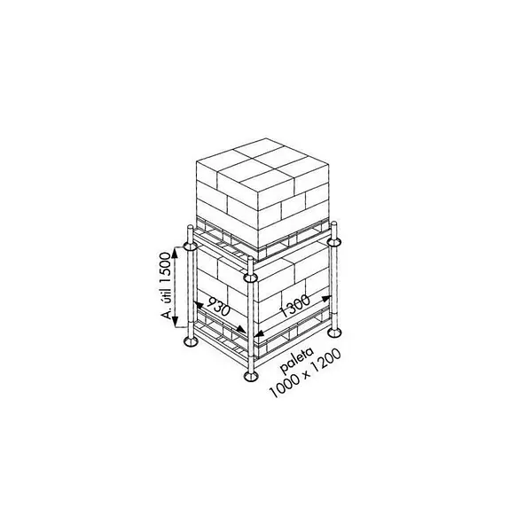 Base shelving for pallet