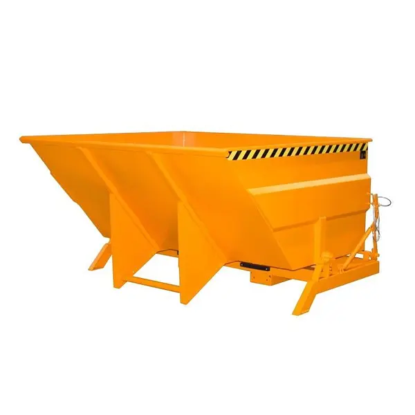 Contenedor basculante, pintado, Amarillo naranja