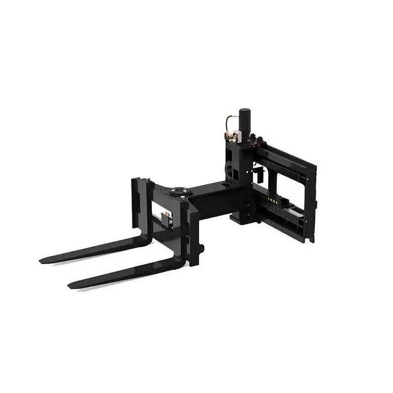 FEM2 FEM3 trilateral attachment for lateral charge forklift