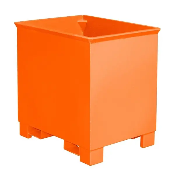 Papelera, pintada, Amarillo naranja