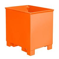 Papelera, pintada, Amarillo naranja