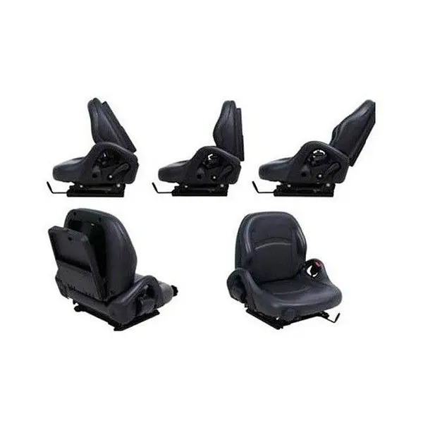 Forklift seat with suspension and belt