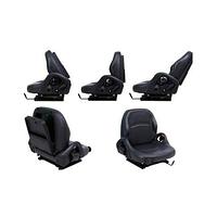 Forklift seat with suspension and belt