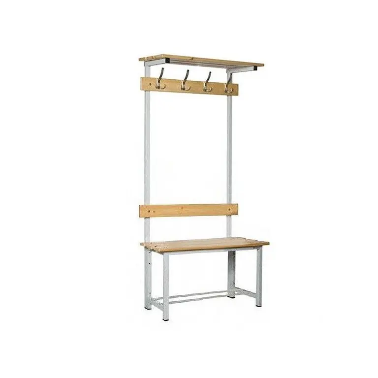 Simple changing room bench with light and handle