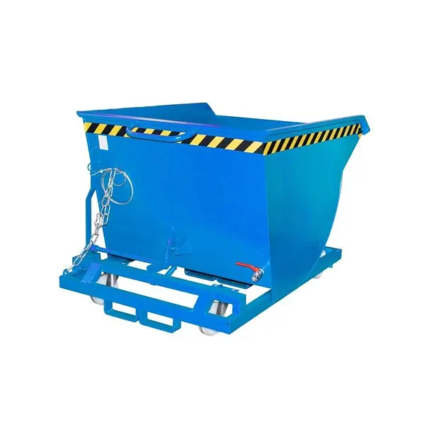 Contenedor de virutas, pintado, azul claro