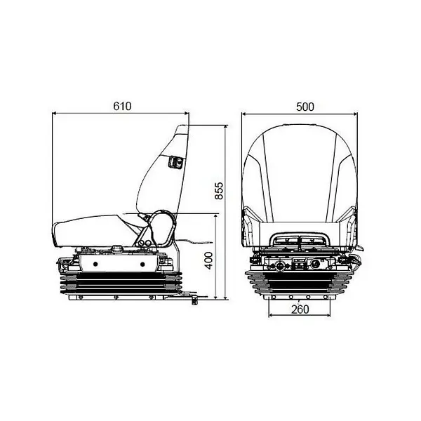 Asiento con Calefacción para maquinaria agrícola