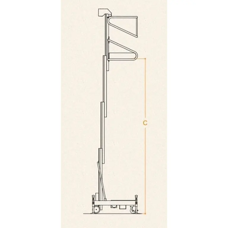 Plataforma Elevadora Manual 200kg a 4,08m Elevación