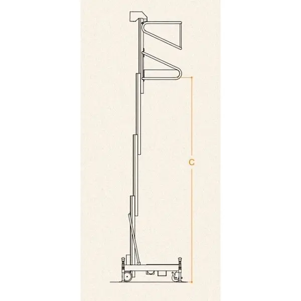 Plataforma Elevadora Manual 200kg a 4,08m Elevación