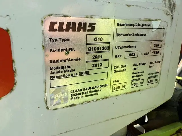 Rastrillo hilerador Claas Liner 370