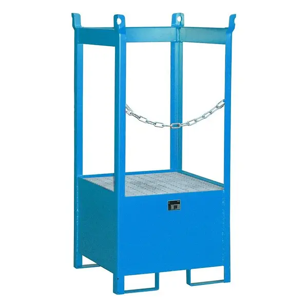 Piston stacking pad, painted, light blue